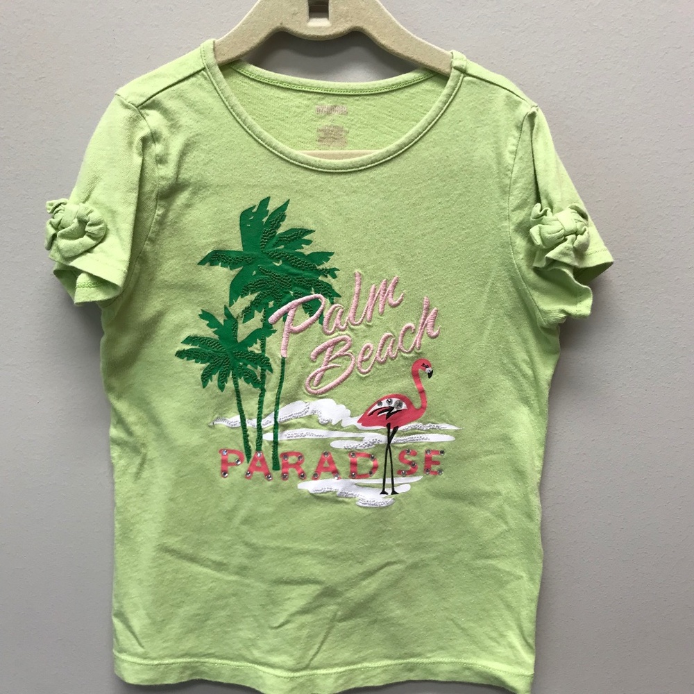 Gymboree Girls Green T shirt - SZ 7, EUC